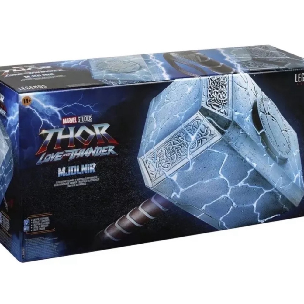 Hasbro Marvel Legends Series Thor Mjolnir Electronic Hammer + Lights & Sound FX